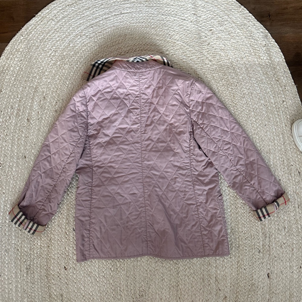 Burberry Beige Plaid Quilted Lined Jacket - Picture 7 of 12